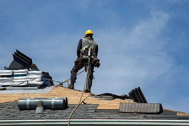 Professional Gutter Installation technician working in Grove City, OH